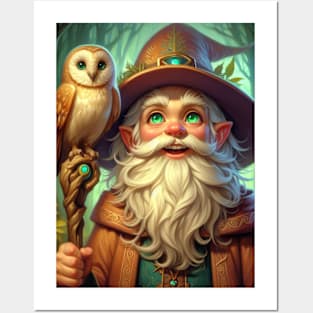 Forest Gnome Wizard Posters and Art